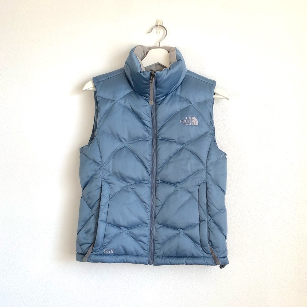 The North Face Blue Aconcagua 550 Down Puffer Vest Size XS Winter Outdoor